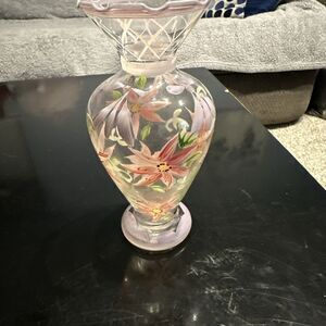 Tracey Porter Hand Painted Bud Vase With Ruffled Edges